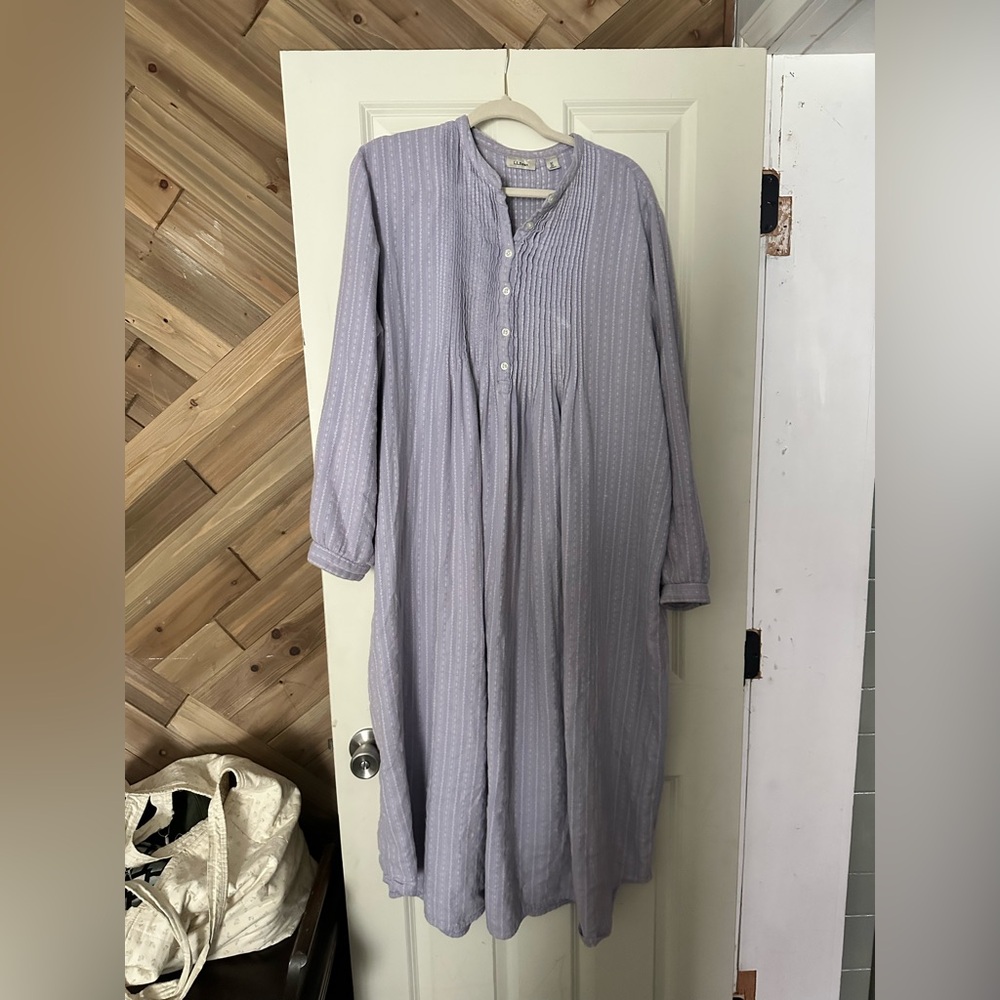 J. Crew Lavender Striped Nightgown